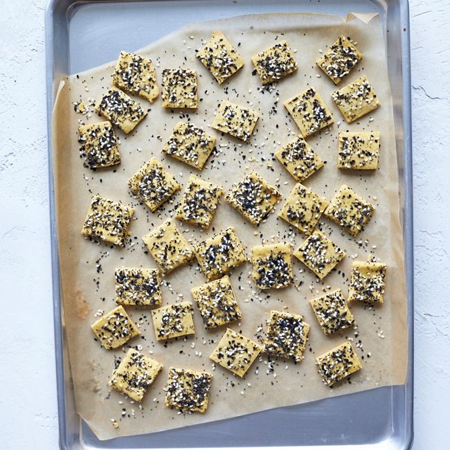 Garlicky Onion Crackers With A Trio Of Seeds