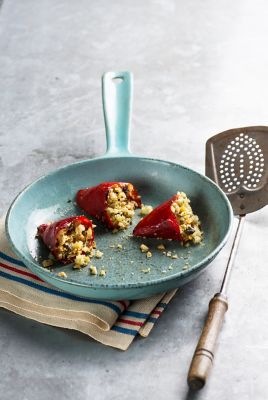 Almond & Breadcrumb Stuffed Peppers With Chilli & Capers