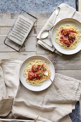 Rainbow Lentil Meatballs With Arrabiatta Sauce