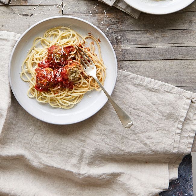 Rainbow Lentil Meatballs With Arrabiatta Sauce