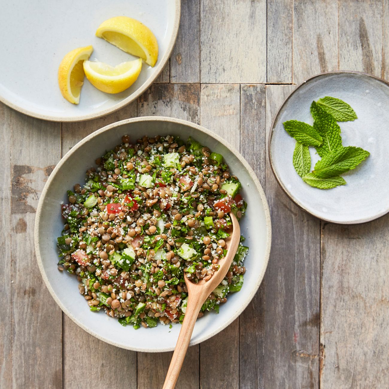 Lentil and Cauliflower Tabbouleh With Mint and Lemon
