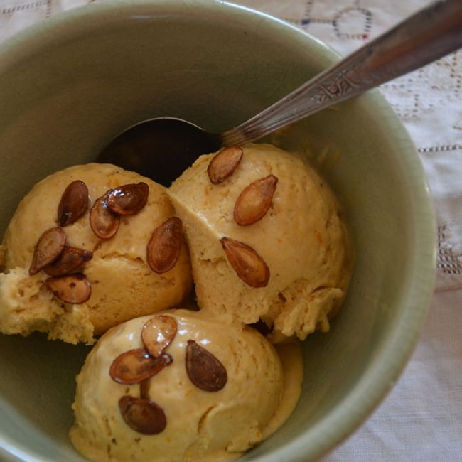Pumpkin Pie Spiced Ice Cream