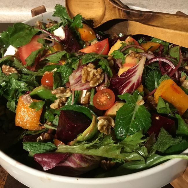 Beetroot And Pumpkin Salad With Walnuts And Feta
