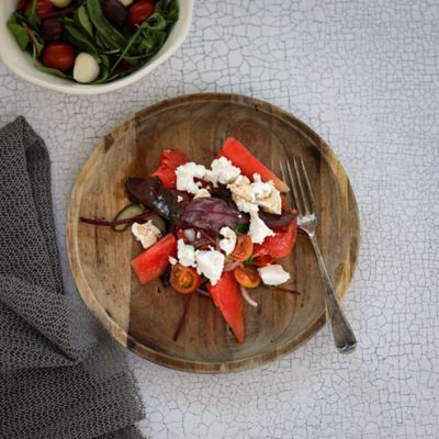 Watermelon,Tomato,Red Onion,Goatscheese