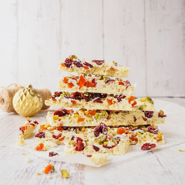 White Christmas Crackle Bark