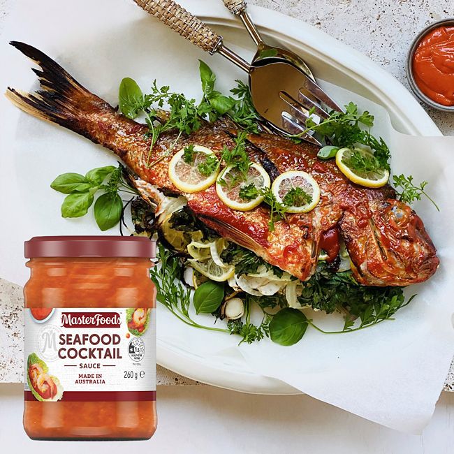 Whole Baked Glazed Fish With Steamed Fragrances 