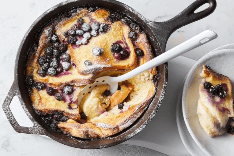 Healthier blueberry and ricotta pancakes