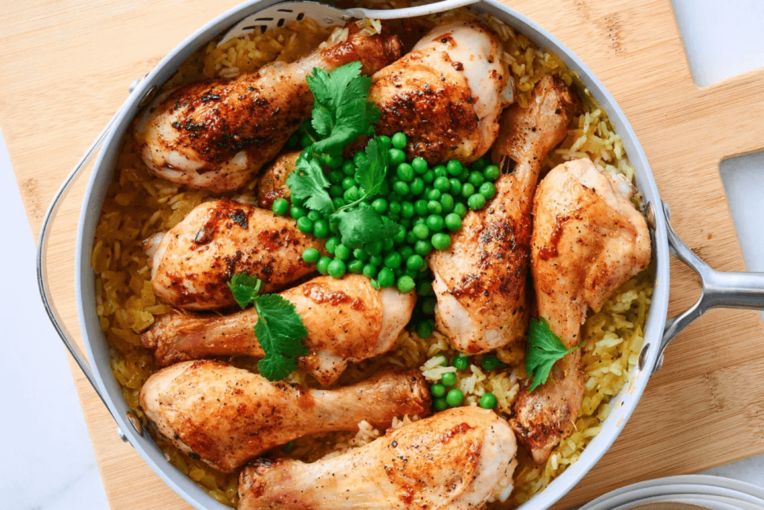 Recipe inside: One-pan chicken and rice