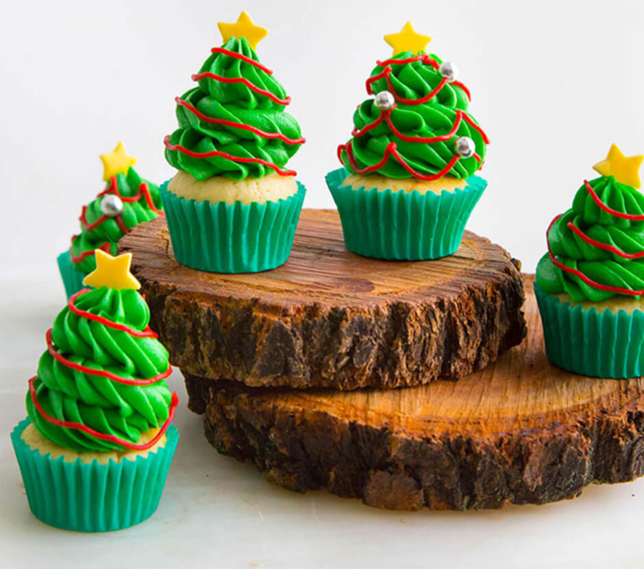Christmas Tree Cupcakes Recipe | Woolworths