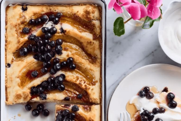 Caramelised Banana Pancake Traybake