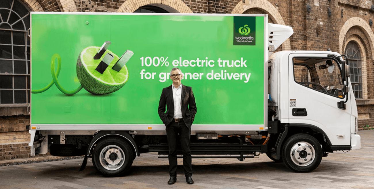 100% electric truck for greener delivery.