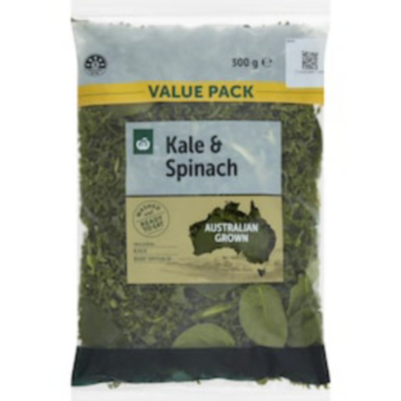 Woolworths Kale & Spinach 300g shown.