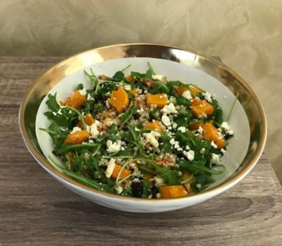 Roasted pumpkin, cranberry, walnut couscous