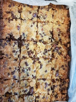 Chewy Caramel Nutty Slice