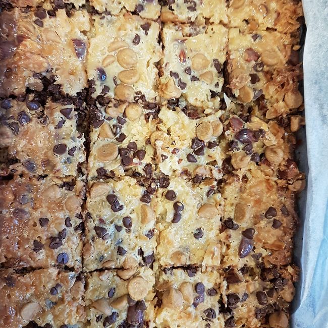 Chewy Caramel Nutty Slice