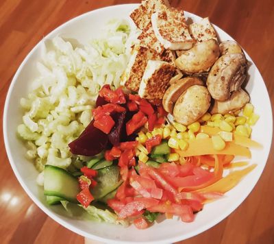 Single serve tofu salad