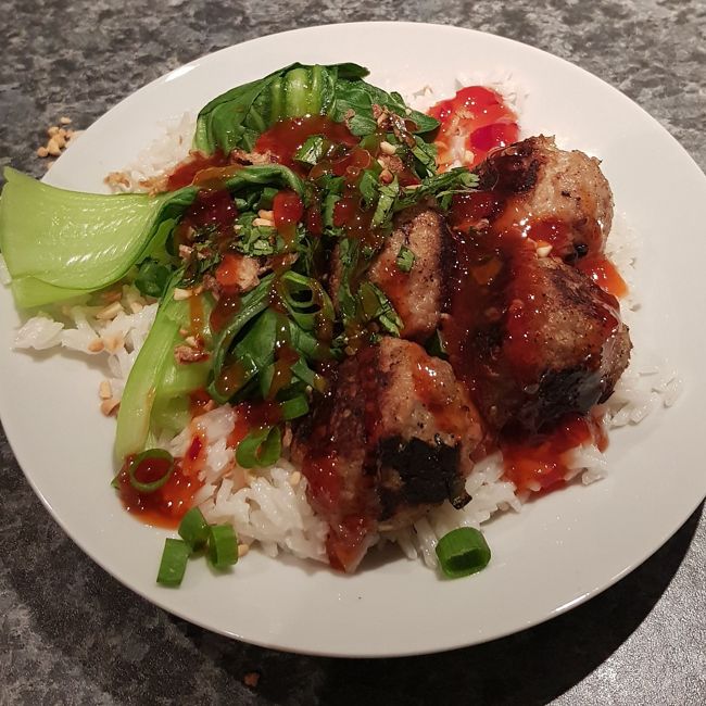 Pork Meatball Bowl