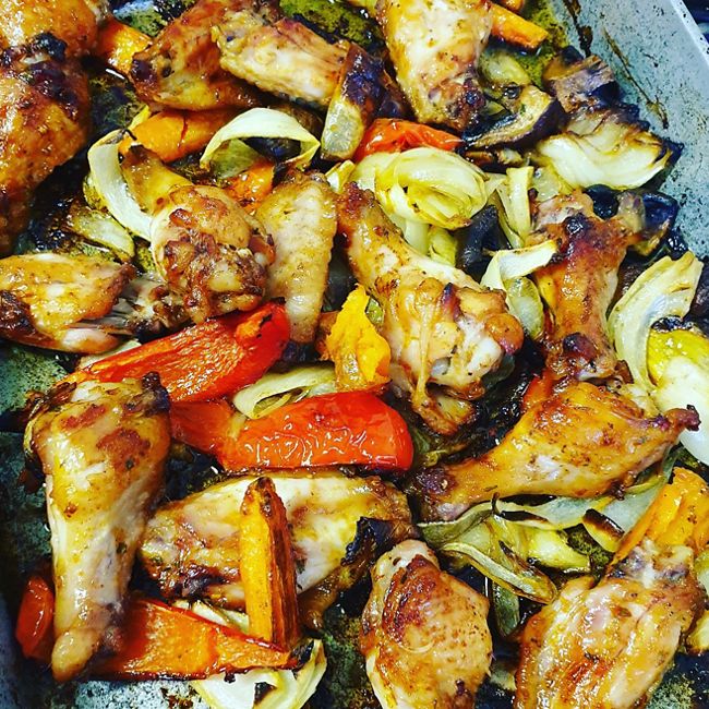 Chicken Wings & Vegetables