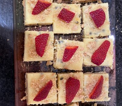 Passionfruit slice