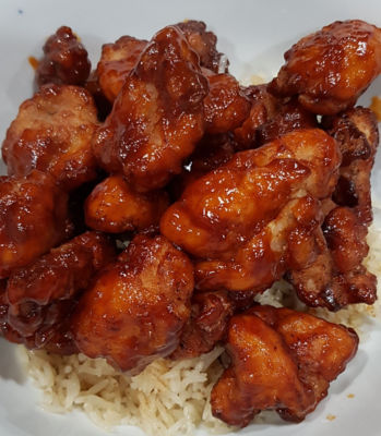 Korean Fried Chicken With Rice
