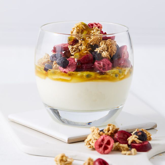 Yoghurt & Granola Pots with Passionfruit Honey