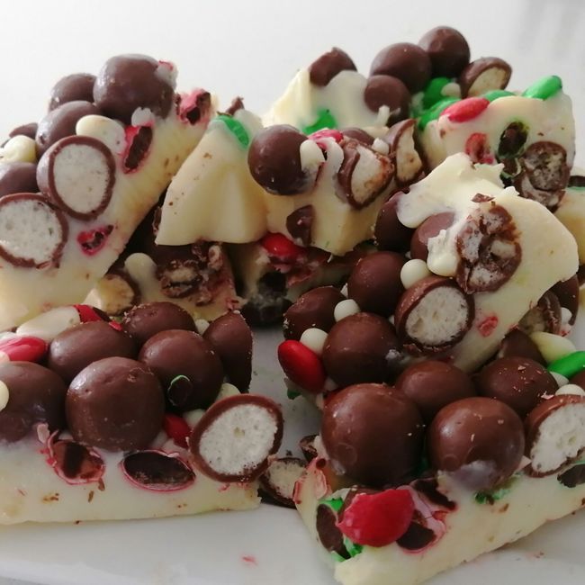 White Chocolate Malteser Fudge