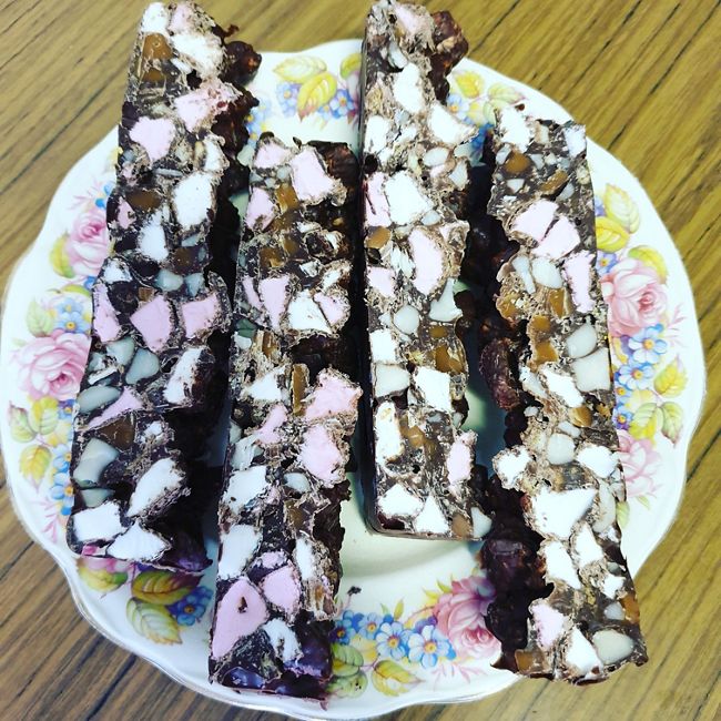 Salty caramel rocky road